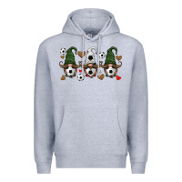 Heather Grey soccer gnome Premium Hoodie - HRA Design Shop