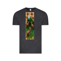 Vintage Black dinosaur parasaurolophus pen wrap Vintage Tee - Artiststas
