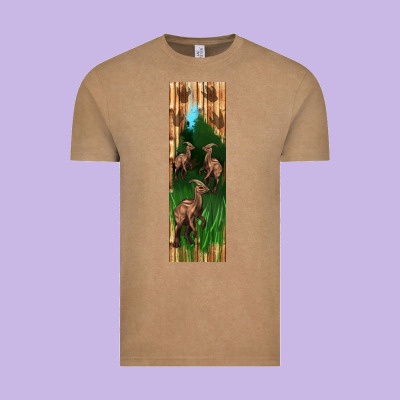 Dinosaur Parasaurolophus Pen Wrap Vintage Tee Designed By Artiststas