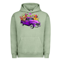 Pigment Oil Green mardi gras truck king's cake Urban Hoodie - FaDigitalArtStudio