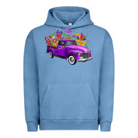 Pigment Pebble Blue mardi gras truck king's cake Urban Hoodie - FaDigitalArtStudio