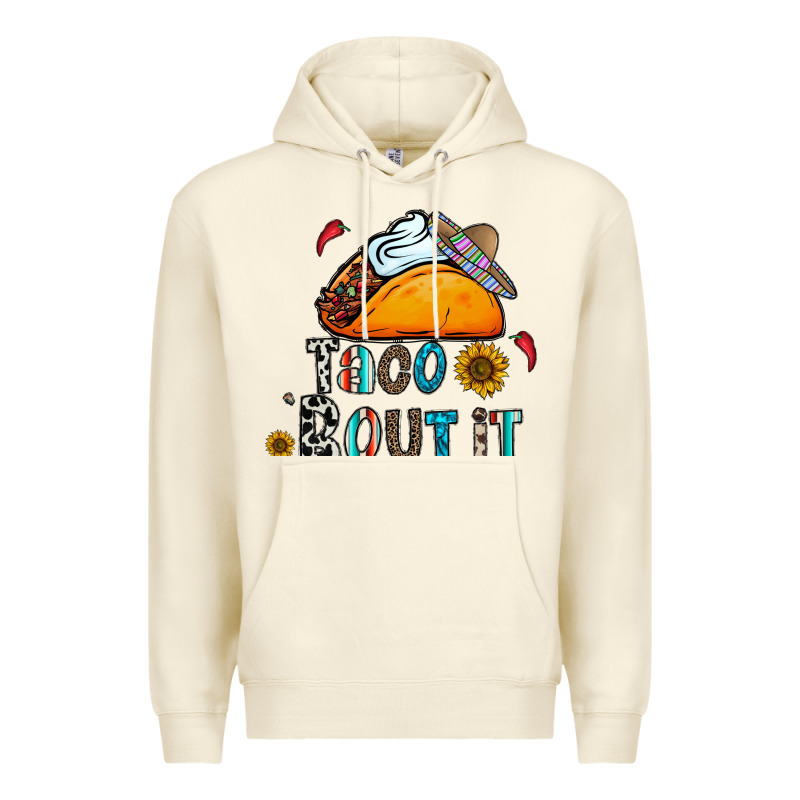 Taco Bout It Premium Hoodie by CowhideDigitalArt | Teevron