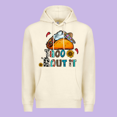 Taco Bout It Premium Hoodie Designed By Cowhidedigitalart