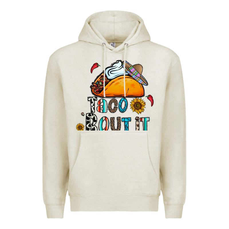 Taco Bout It Premium Hoodie by CowhideDigitalArt | Teevron