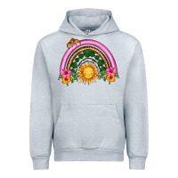 Heather Grey summer sun rainbow Urban Hoodie - HRA Design Shop