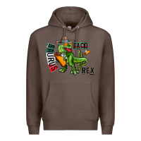 Coffee taco saurus rex Premium Hoodie - CowhideDigitalArt
