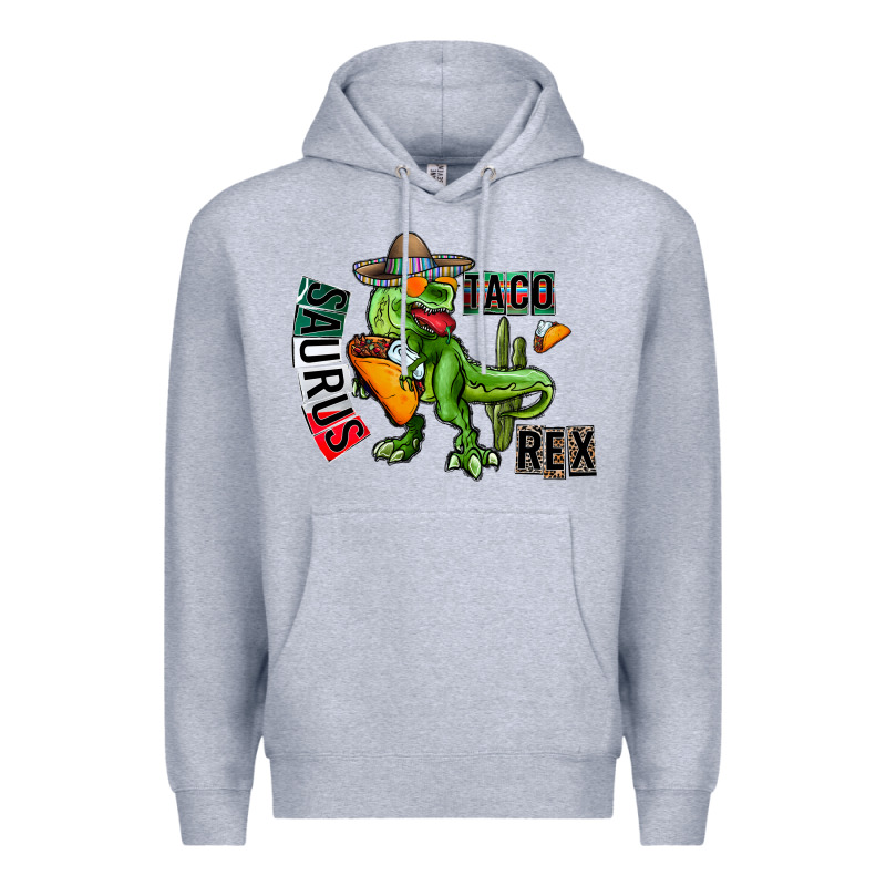 Taco Saurus Rex Premium Hoodie by CowhideDigitalArt | Teevron