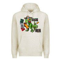 Oatmeal Heather taco saurus rex Premium Hoodie - CowhideDigitalArt