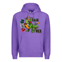 Purple taco saurus rex Premium Hoodie - CowhideDigitalArt
