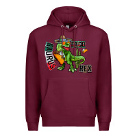 Burgundy taco saurus rex Premium Hoodie - CowhideDigitalArt