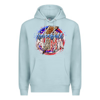 Blue Mist baseball mama Premium Hoodie - RacoonDesign