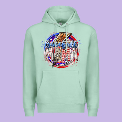 Baseball Mama Premium Hoodie Designed By Racoondesign