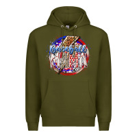 Army Green baseball mama Premium Hoodie - RacoonDesign