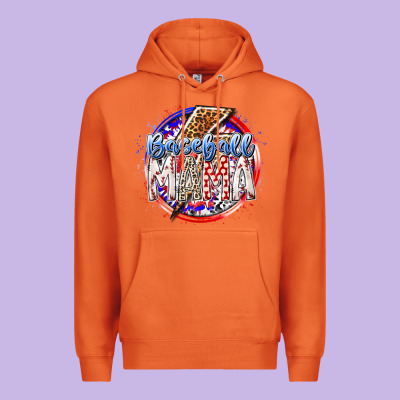 Baseball Mama Premium Hoodie Designed By Racoondesign