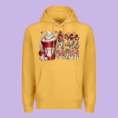 Baseball Mom Coffee Premium Hoodie Designed By Racoondesign