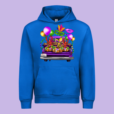 Mardi Gras Farm Truck Urban Hoodie Designed By Fadigitalartstudio