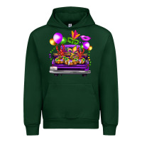 Forest Green mardi gras farm truck Urban Hoodie - FaDigitalArtStudio