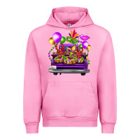 Fuchsia Pink mardi gras farm truck Urban Hoodie - FaDigitalArtStudio