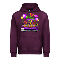 Mauve Wine mardi gras farm truck Urban Hoodie - FaDigitalArtStudio