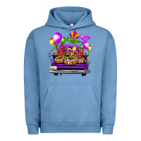 Pigment Pebble Blue mardi gras farm truck Urban Hoodie - FaDigitalArtStudio