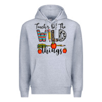Heather Grey teacher of the wild things Premium Hoodie - CowhideDigitalArt