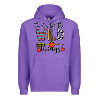 Purple teacher of the wild things Premium Hoodie - CowhideDigitalArt