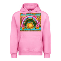 Fuchsia Pink summer rainbow Urban Hoodie - HRA Design Shop
