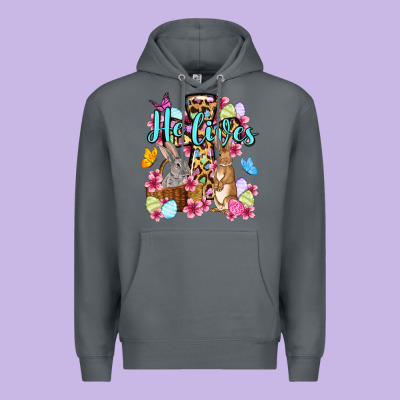 Easter Day He Lives Premium Hoodie Designed By Oliviacreatesart