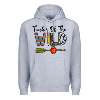 Heather Grey teacher of the wild Premium Hoodie - CowhideDigitalArt