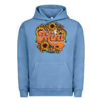 Pigment Pebble Blue mini western Urban Hoodie - RacoonDesign