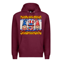 Burgundy usa gnome Premium Hoodie - HRA Design Shop