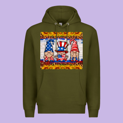 Usa Gnome Premium Hoodie Designed By Hra Design Shop