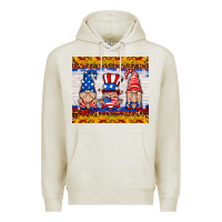 Oatmeal Heather usa gnome Premium Hoodie - HRA Design Shop