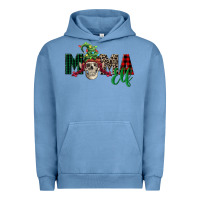Pigment Pebble Blue Mama elf skull Urban Hoodie - FaDigitalArtStudio