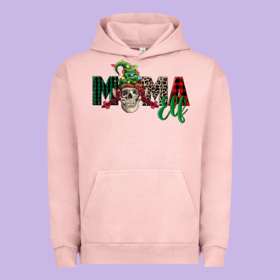 Mama Elf Skull Urban Hoodie Designed By Fadigitalartstudio