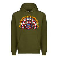 Army Green usa gnome sunflower rainbow Premium Hoodie - HRA Design Shop