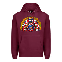 Burgundy usa gnome sunflower rainbow Premium Hoodie - HRA Design Shop