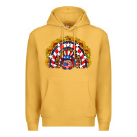 Mustard usa gnome sunflower rainbow Premium Hoodie - HRA Design Shop