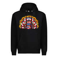Black usa gnome sunflower rainbow Premium Hoodie - HRA Design Shop
