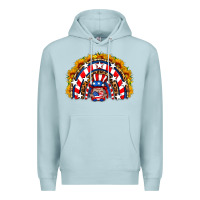 Blue Mist usa gnome sunflower rainbow Premium Hoodie - HRA Design Shop