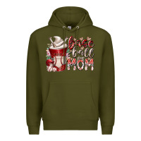 Army Green baseball mom coffee Premium Hoodie - RacoonDesign