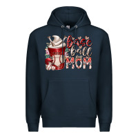 Navy baseball mom coffee Premium Hoodie - RacoonDesign