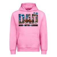 Fuchsia Pink dad man myth legend Urban Hoodie - HRA Design Shop
