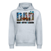 Heather Grey dad man myth legend Urban Hoodie - HRA Design Shop