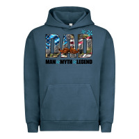 Pigment Midnight Navy dad man myth legend Urban Hoodie - HRA Design Shop