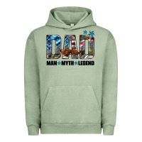 Pigment Oil Green dad man myth legend Urban Hoodie - HRA Design Shop