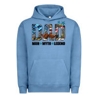 Pigment Pebble Blue dad man myth legend Urban Hoodie - HRA Design Shop