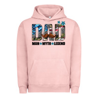 Pigment Salmon dad man myth legend Urban Hoodie - HRA Design Shop