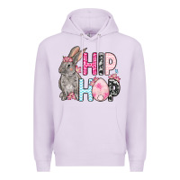 Lilac Easter Day Hip hop bunny Premium Hoodie - OliviaCreatesArt