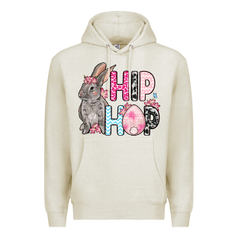 Easter Day Hip Hop Bunny Premium Hoodie by OliviaCreatesArt | Teevron
